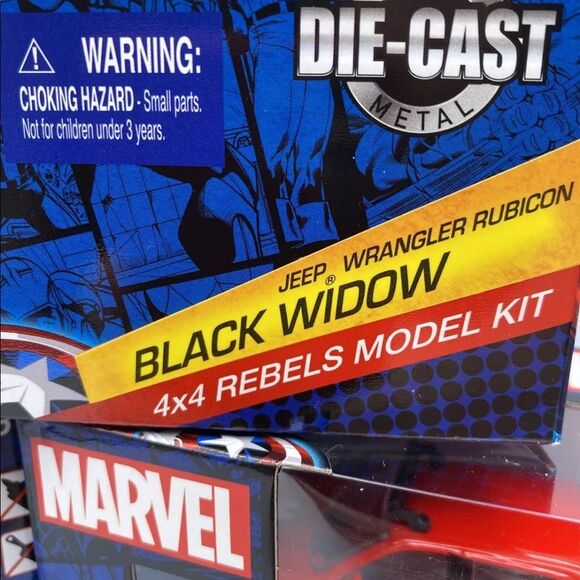 Marvel Diecast Metal Car Model Kit 4x4 Rebels Black Widow Spiderman IronMan - Picture 5 of 10
